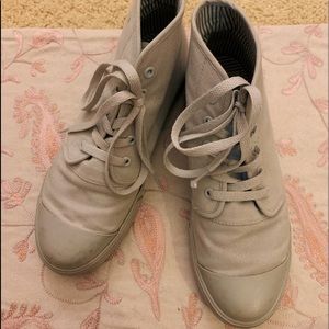 BANGS grey high top shoe